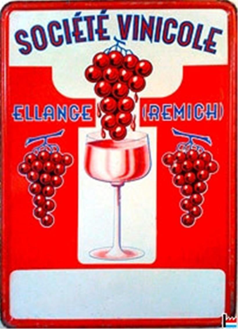 Ein Reklamebild der „Société vinicole luxembourgeoise“