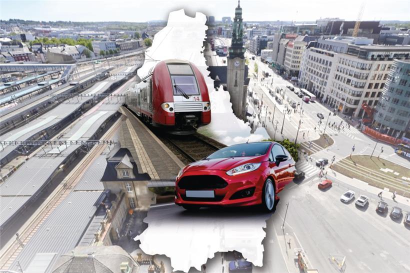 Ein Rennen bis zum Hauptbahnhof in Luxemburg: Wer erreicht das Ziel zuerst – der öffentliche Personenverkehr oder das Auto?
