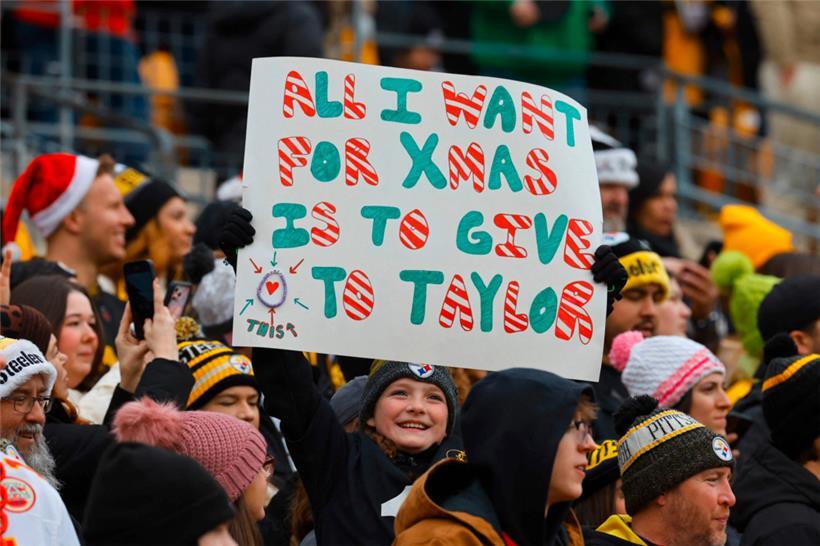 Ein Taylor-Swift-Fan mit Weihnachtswunsch
