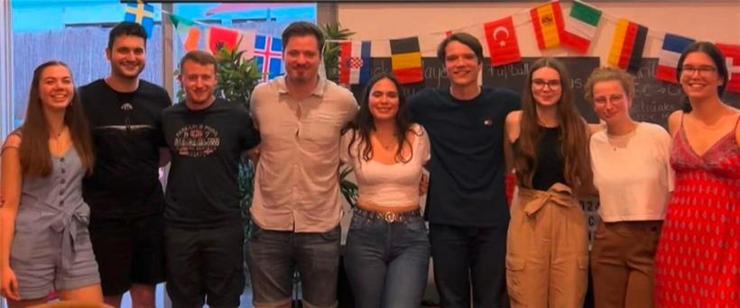 Ein Teil des Vorstandes der Luxemburger Studenten in Heidelberg
