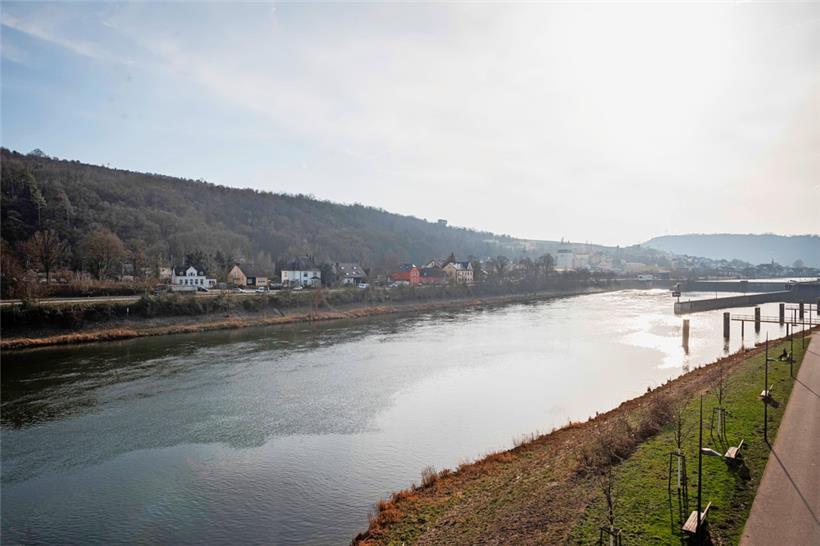 Ein Teilstück des oberen Moseltals: Blick auf den Fluss bei Grevenmacher