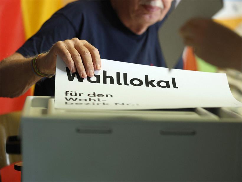 Ein Wahllokal in Berlin am 20. September