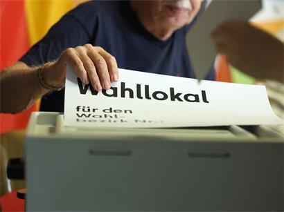 Ein Wahllokal in Berlin am 20. September