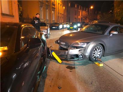 Ein betrunkener Autofahrer beschädigte zwei geparkte Autos in Luxemburg-Stadt

