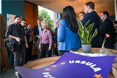 Ein bisschen bei Frieden: Ursula von der Leyen am Freitag in Schengen
