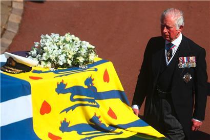 Ein emotionaler Prinz Charles bei der Trauerfeier.
