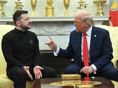 Ein heute schon legendäres Treffen: Selenskyj im Februar 2025 zu Besuch bei Präsident Trump im Weißen Haus
