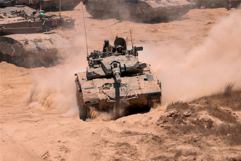 Ein israelischer Panzer im Einsatz
