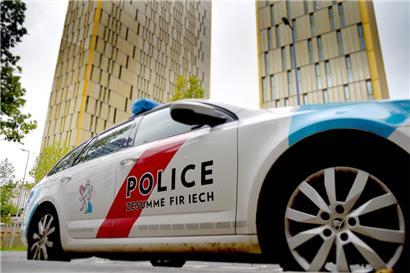Ein luxemburgisches Polizeiauto am Kirchberg (Symbolfoto)
