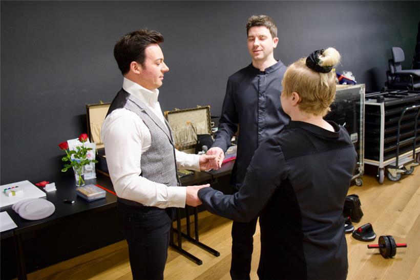 Ein paar motivierende Worte vor der Show