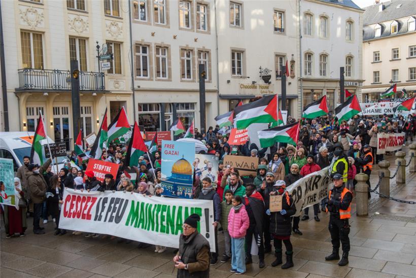 Eindrücke von der propalästinensischen Demo am Samstag in Luxemburg-Stadt