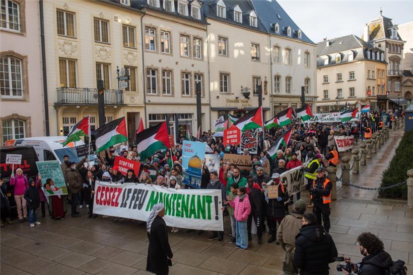 Eindrücke von der propalästinensischen Demo am Samstag in Luxemburg-Stadt