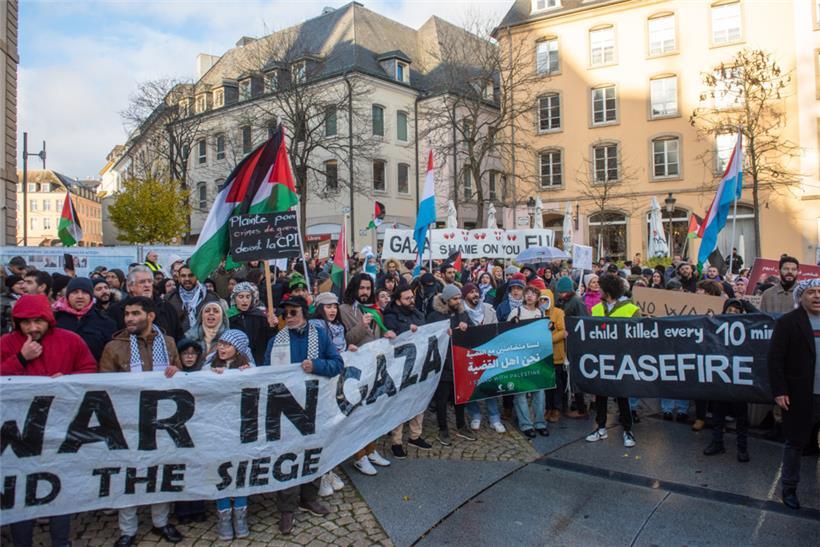 Eindrücke von der propalästinensischen Demo am Samstag in Luxemburg-Stadt