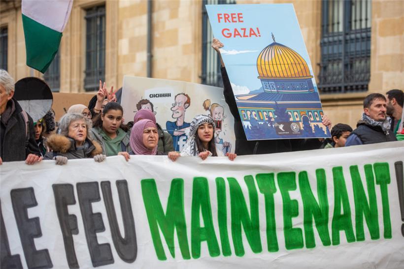 Eindrücke von der propalästinensischen Demo am Samstag in Luxemburg-Stadt