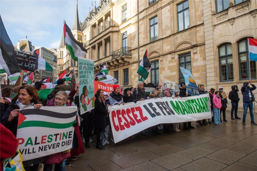 Eindrücke von der propalästinensischen Demo am Samstag in Luxemburg-Stadt