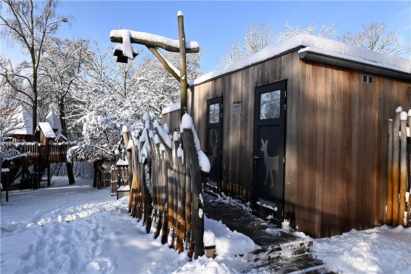 Eine Augenweide: Die öffentlichen Toiletten im Tierpark auf dem „Gaalgebierg“ sind täglich geöffnet und gratis
