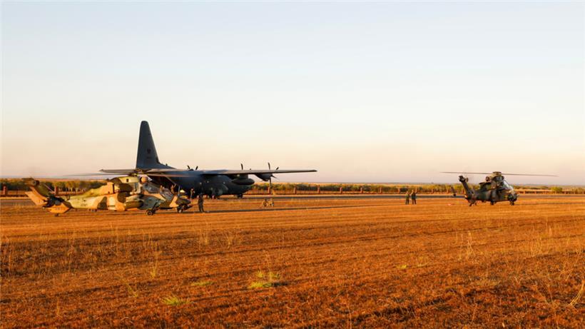 Eine Militärübung der australischen Luftwaffen in den Northern Territory, dem unwirtlichen Norden Australiens
