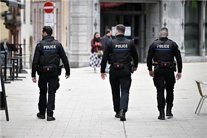 Eine Polizeistreife in Luxemburg-Stadt
