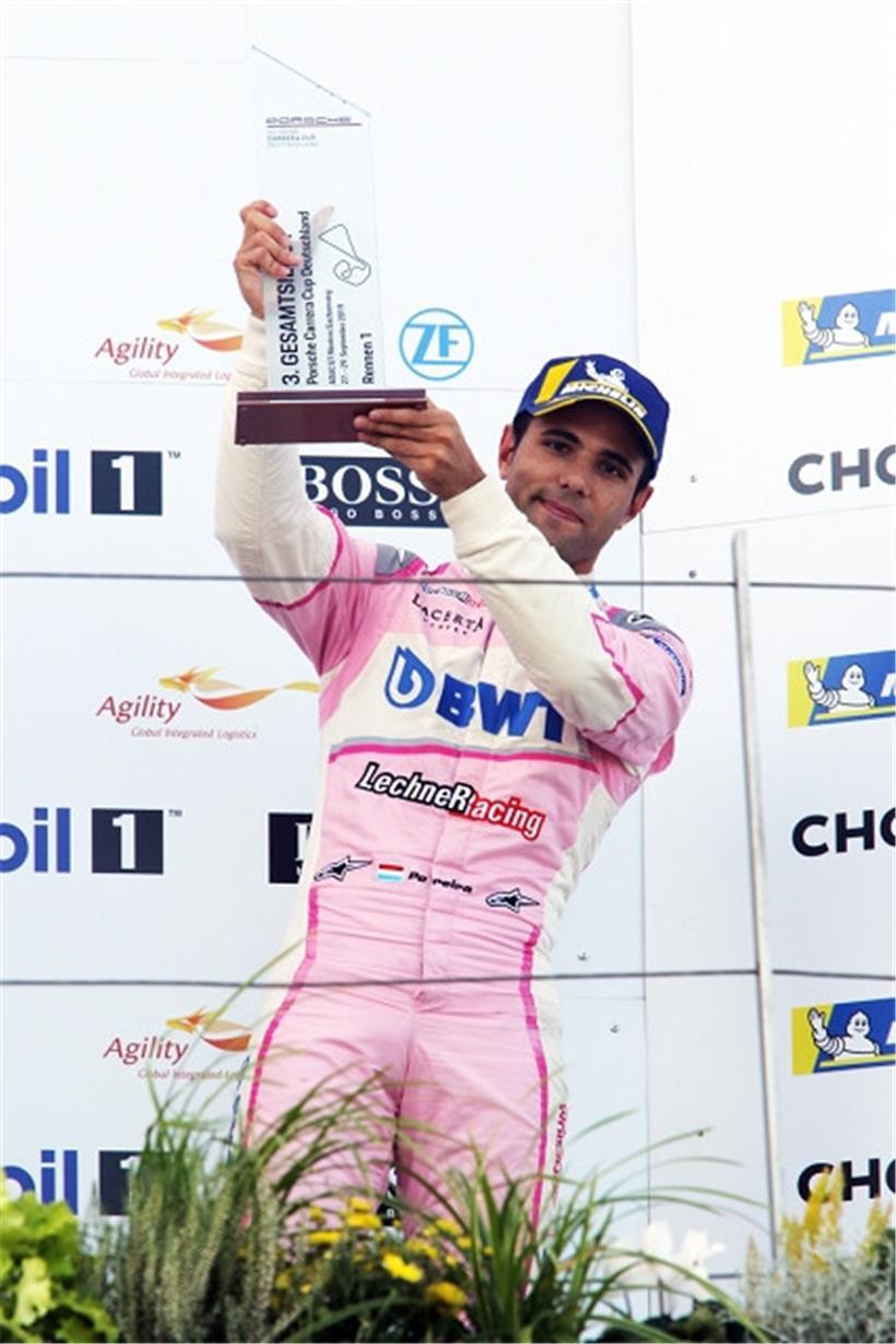 Eine Siegesfeier ohne Maske, wie hier 2019 am Sachsenring, gab es 2020 bislang nicht
