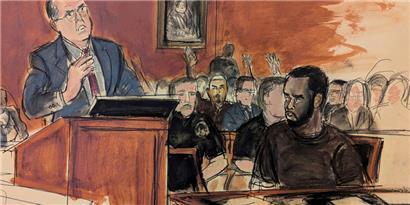 Eine Skizze aus dem Gerichtssaal
