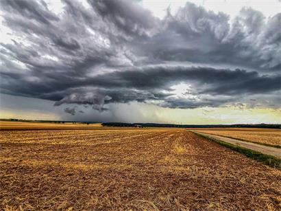 Eine Sturmzelle mit Hagel