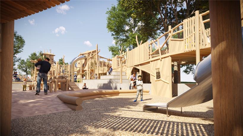 Eine Vorschau auf den neuen Spielplatz