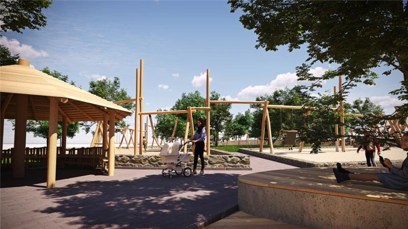 Eine Vorschau auf den neuen Spielplatz