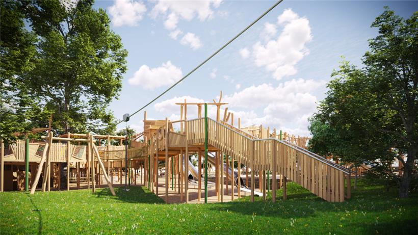 Eine Vorschau auf den neuen Spielplatz