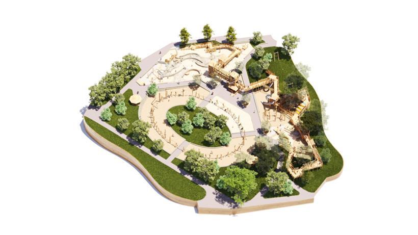 Eine Vorschau auf den neuen Spielplatz