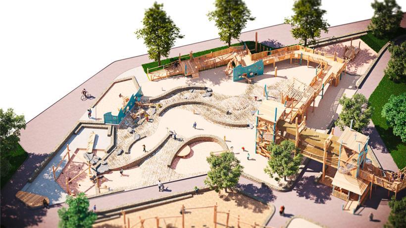 Eine Vorschau auf den neuen Spielplatz