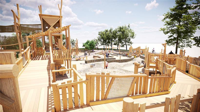 Eine Vorschau auf den neuen Spielplatz