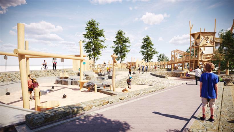 Eine Vorschau auf den neuen Spielplatz