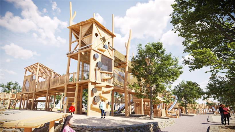 Eine Vorschau auf den neuen Spielplatz