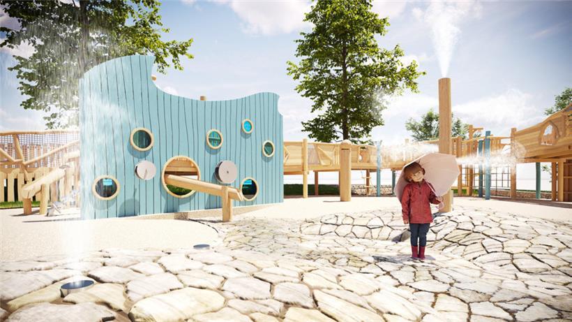 Eine Vorschau auf den neuen Spielplatz