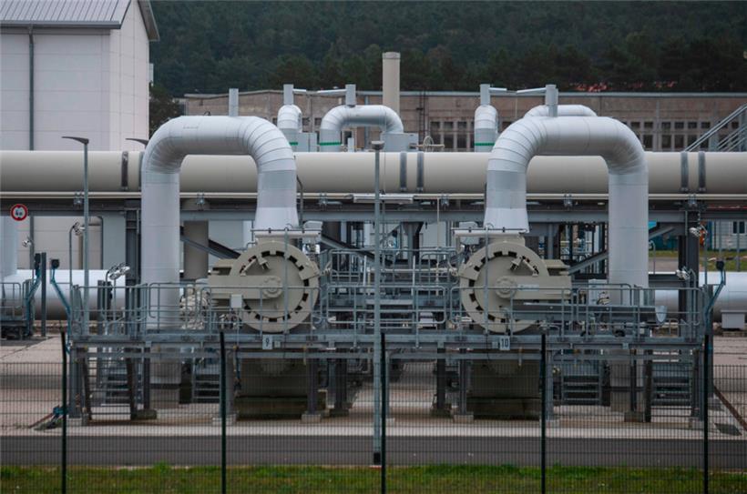 Eine Wartungsstation der Nord-Stream-2-Pipeline bei Lumin in Deutschland
