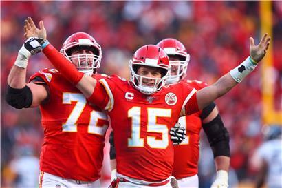  Eine beachtliche Quote: 23 der 35 Versuche von Patrick Mahomes kamen an
