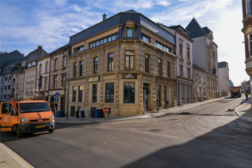 Eine der Hauptkreuzungen in Düdelingen ist momentan für den Verkehr gesperrt