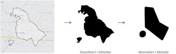 Grafische Karte von Steinfort mit Gras unten links, die als Vorlage für das neue Kommunal-Logo dient