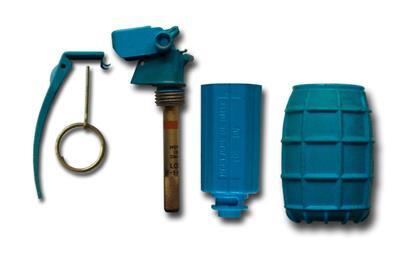 Eine zerlegte Übungshandgranate (Symbolbild). Woher die militärische Ausrüstung stammte, die am Bahnhof abgelegt worden war, ist am Freitagmorgen nicht bekannt gegeben worden.
