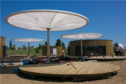 Einer der Höhepunkte im Programm von „Esch2022“: der Pavillon auf Belval, dort, wo einst Wasser geschöpft und vielleicht sogar bis nach China exportiert wurde
