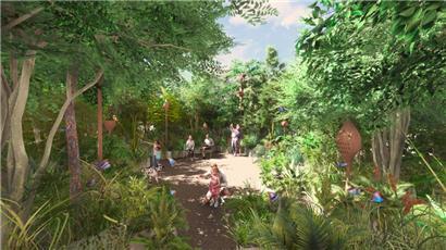 Eines von 26 kurzlebigen Gartenprojekten der LUGA: „Urban Oasis“ wird in Clausen nahe der Alzette zu finden sein
