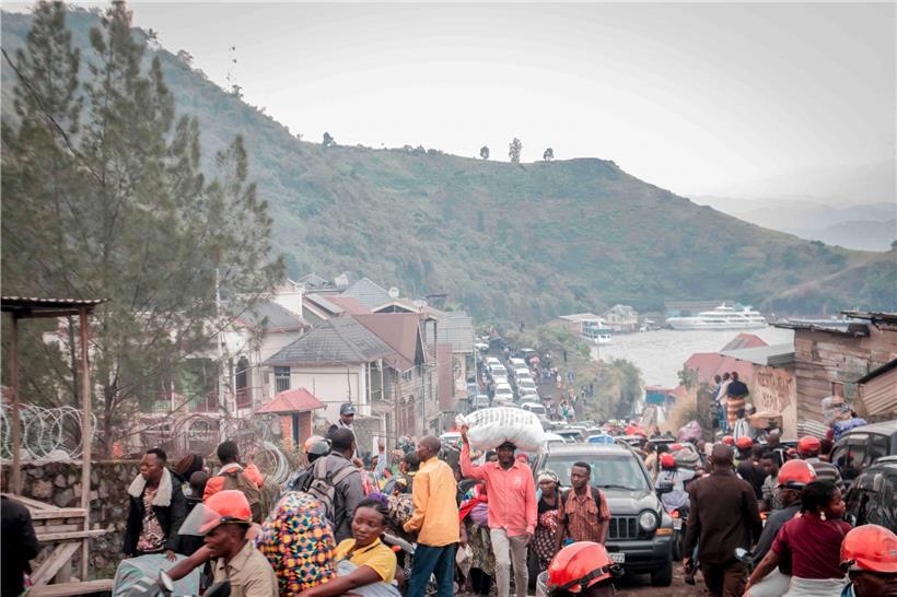 Einige Bewohner Gomas, die bereits zurückgekehrt waren, flüchteten nun erneut
