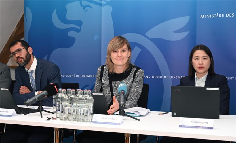 Einige der Vertreter des IWF, die Luxemburg unter die Lupe genommen haben: Tarak Jardak, Anna Shabunina und Fang Xiangming
