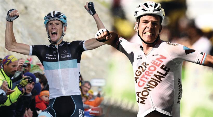 Elf Jahre nach Andy Schleck (links) gewann mit Bob Jungels am Sonntag wieder ein Luxemburger eine Tour-de-France-Etappe

