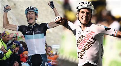Elf Jahre nach Andy Schleck (links) gewann mit Bob Jungels am Sonntag wieder ein Luxemburger eine Tour-de-France-Etappe

