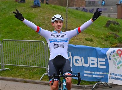 Elio Clarysse bejubelte seinen ersten Saisonsieg
