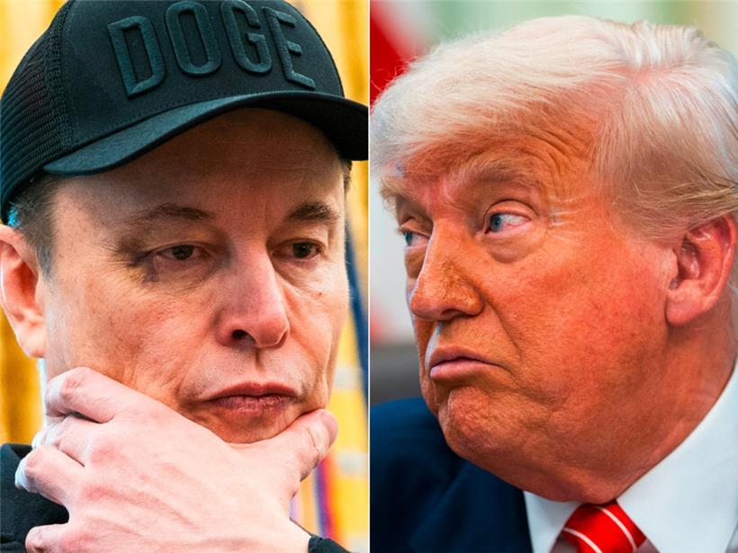 Elon Musk und US-Präsident Donald Trump am 30. Mai 2025 im Oval Office des Weißen Hauses
