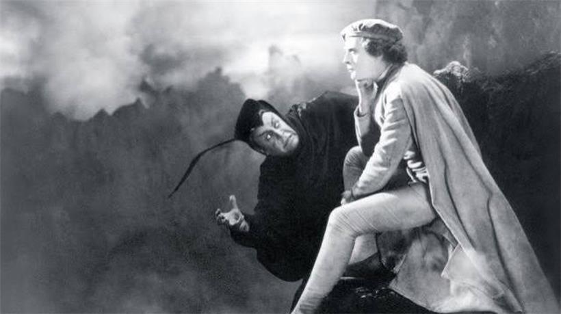 Emil Jannings als Mephisto und Gösta Ekman als Faust