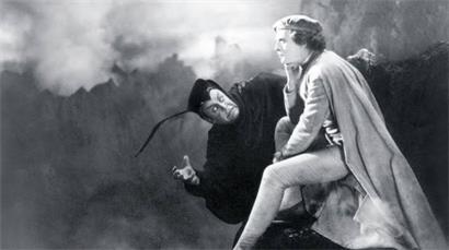 Emil Jannings als Mephisto und Gösta Ekman als Faust