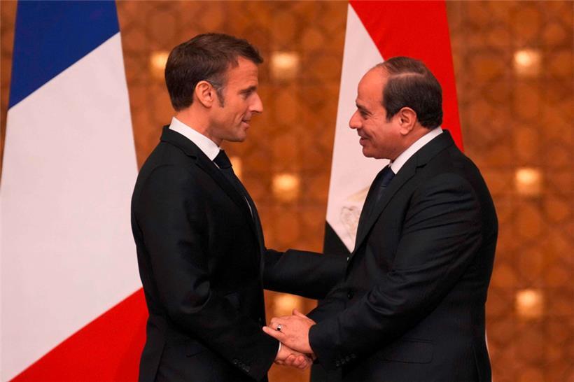 Emmanuel Macron a rencontré lors de son déplacement au Proche-Orient aussi le président égyptien Abdel-Fattah al-Sisi au Caire
